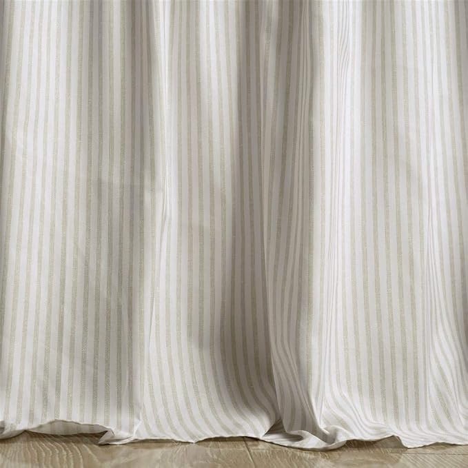 Lush Decor Ticking Stripe Bedspread Full Size 3 Piece Set Wheat - Image 5