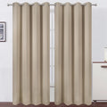 Blackout Curtains 52 x 90 inches Long Khaki Curtains Set of 2 Panels Thermal by Lemomo