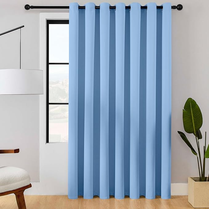 ChrisDowa Room Divider Curtains 80 Inches Long Sliding Door Curtain 1 Panel | by ChrisDowa