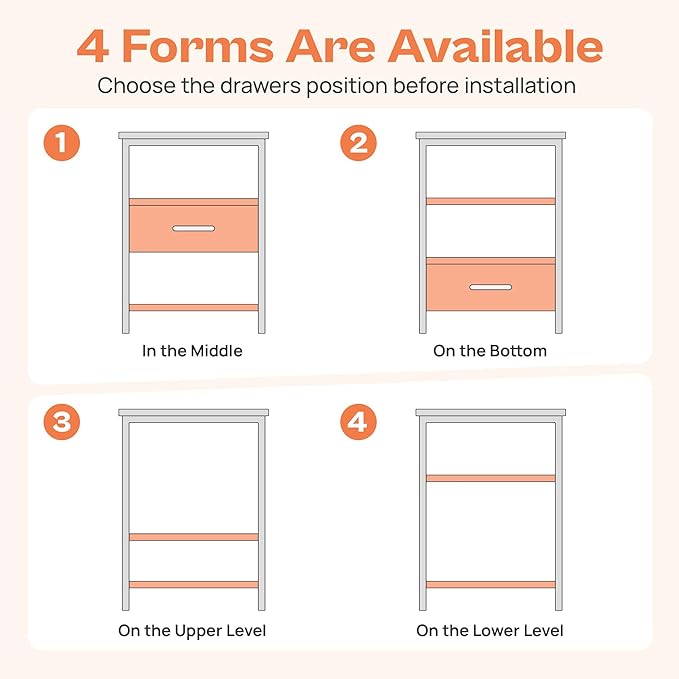 SUPERJARE Nightstand Set of 2 - Image 3