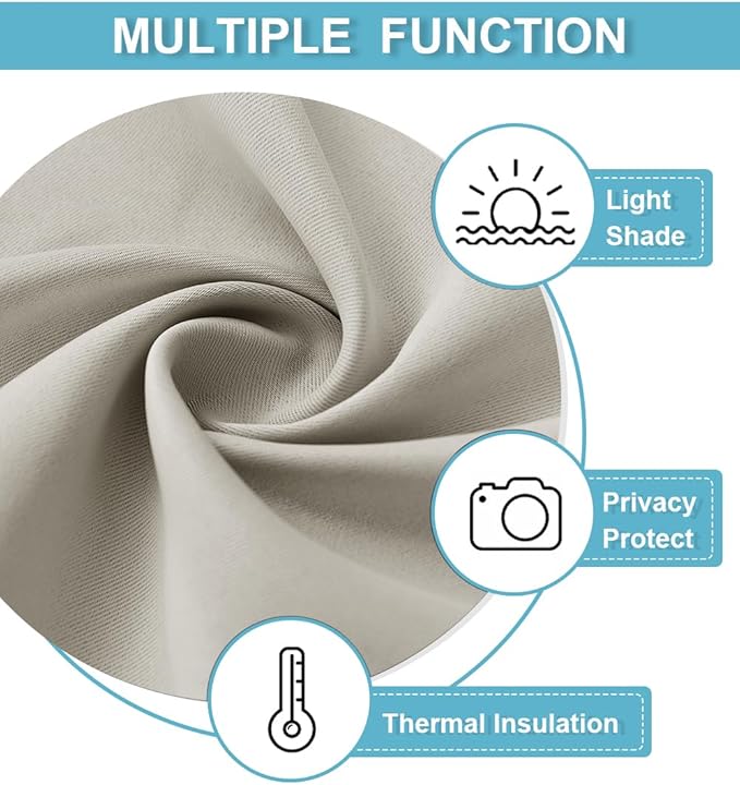 RYB HOME Basement Bathroom Kitchen Cafe Privacy Curtains 30 inches | Thermal - Image 5