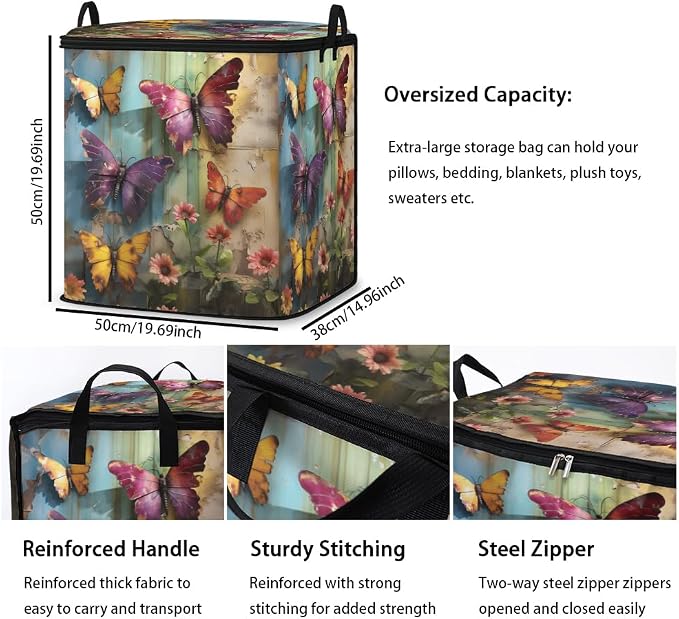 2pcs blanket storage bag for under bed, closet organizers 95L | clothing - Image 3