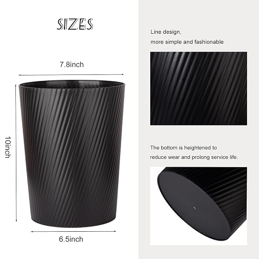 UUJOLY Small Trash Can Wastebasket Garbage Can Container Bins - Image 6