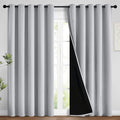 Yakamok 100% Blackout Lined Panels, Room Darkening Thermal Insulated Blackout by Yakamok