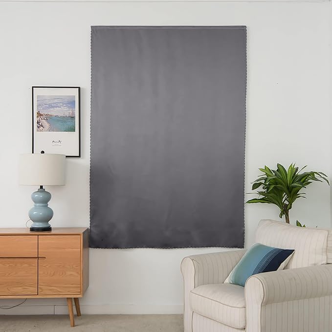 AJAZZ 100% Window Blinds Blackout Portable Black Out Curtains Adhesive Curtains - Image 8