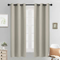 Yakamok Blackout Curtains 38x63 inch Stone Thermal Drapes-Bedroom | 2 panels by Yakamok