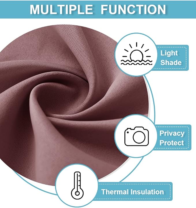 RYB HOME Kitchen Blackout Curtains Over Sink 36 inch Length, Rod Pocket | - Image 5