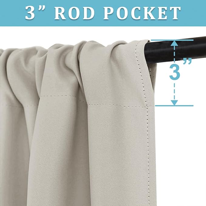 RYB HOME Basement Bathroom Kitchen Cafe Privacy Curtains 30 inches | Thermal - Image 2