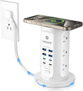 Power Strip Tower, kakyanill PD 65W Charging Station 9 AC Outlets 8 USB | 6 Ft by kakyanill