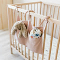Linen Baby Bedside Hanging Storage Bag, 2 Pockets Organizer by YeeMan
