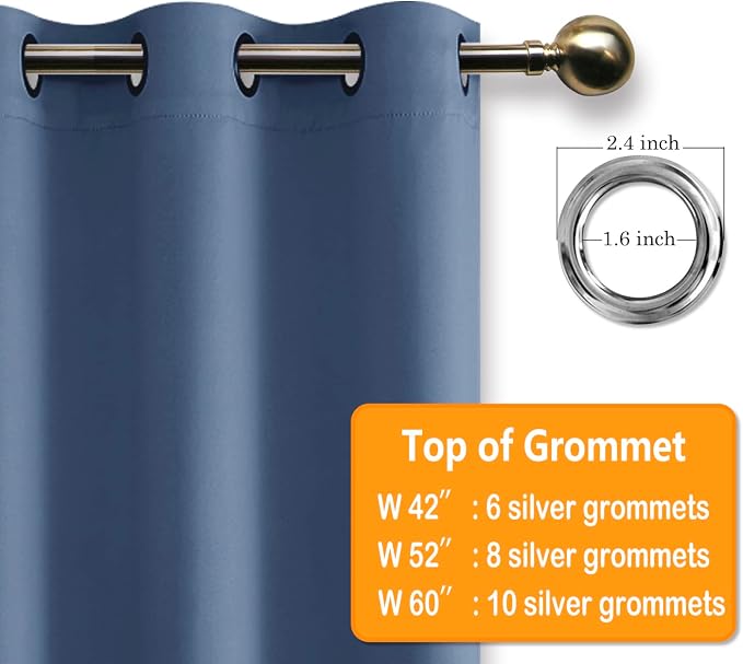 Blackout Curtains for Bedroom, 52 x 36 Inches Long, Window Curtains for Living - Image 6