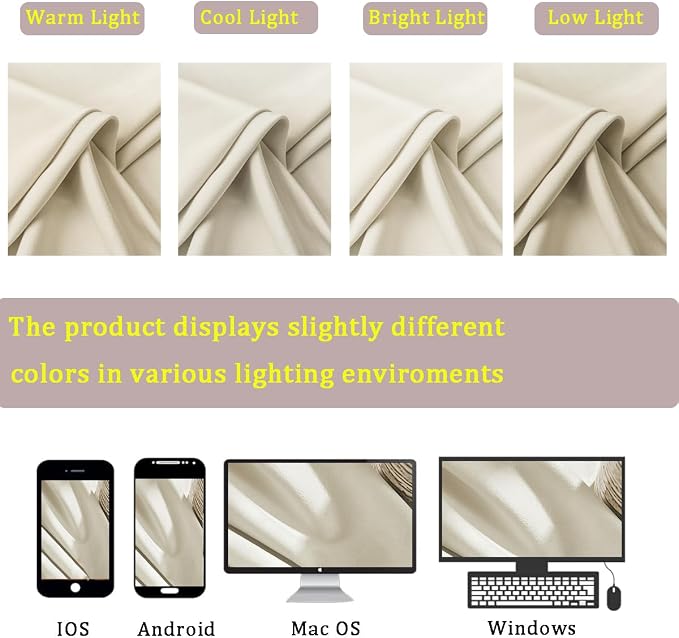 Timeper Cream Beige Velvet Curtains 84 inches 2 Panels, Luxury Curtains - Image 7