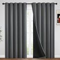 Yakamok 100% Blackout Curtains for Bedroom 84 Inch Length, Light Blocking Drapes by Yakamok