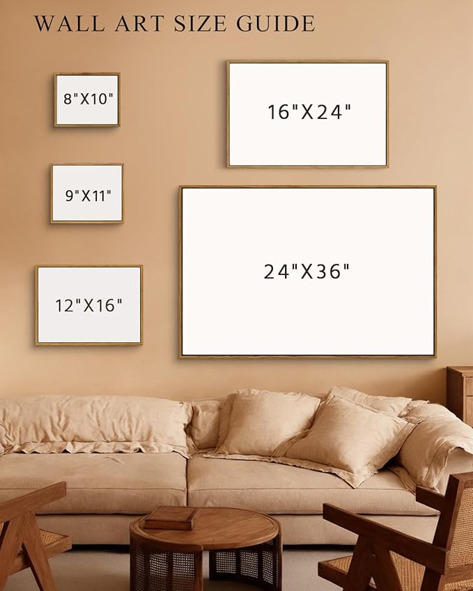 InSimSea Framed Canvas Wall Art, Landscape Wall Art, Study of Clouds Painting - Image 6