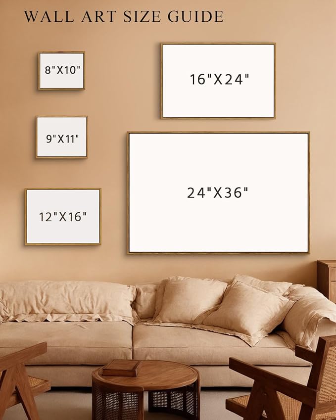 InSimSea Framed Canvas Wall Art, Countryside Field Modern Farmhouse Decor - Image 6