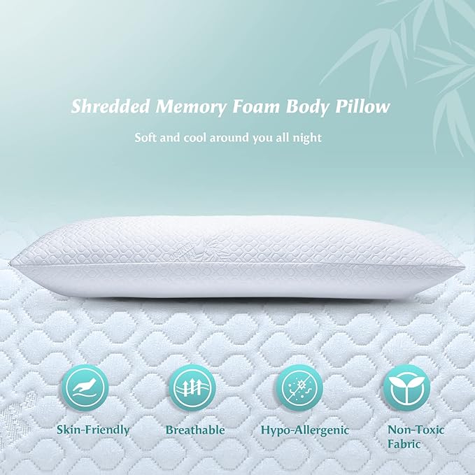 Extra Firm Body Pillow 1.5cm Cubies Memory Foam – Pain Relief & Sleeping & - Image 4