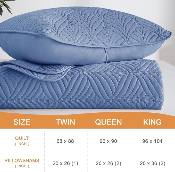 Whale Flotilla Extra Soft Queen Quilt Bedding Set, Lightweight Bedspreads | - Image 4