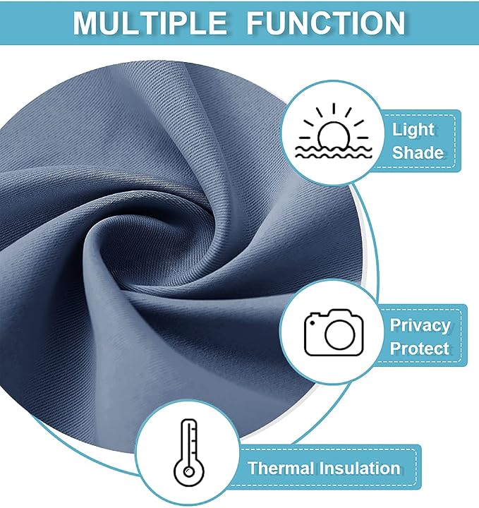 RYB HOME Privacy Curtain for Sliding Glass Door Locker Room Basement Closet | - Image 6