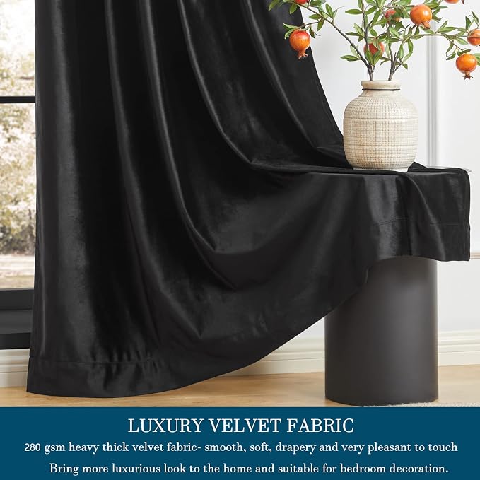 PRIMROSE Black Curtains 84 inch - Image 4