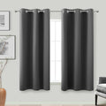 KOUFALL 48 Inch Long Black Out Curtains, Dark Grey by KOUFALL