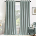 MIULEE Velvet Curtains 52x96 inches 2 Panels Misty Blue Blackout Curtains | by MIULEE