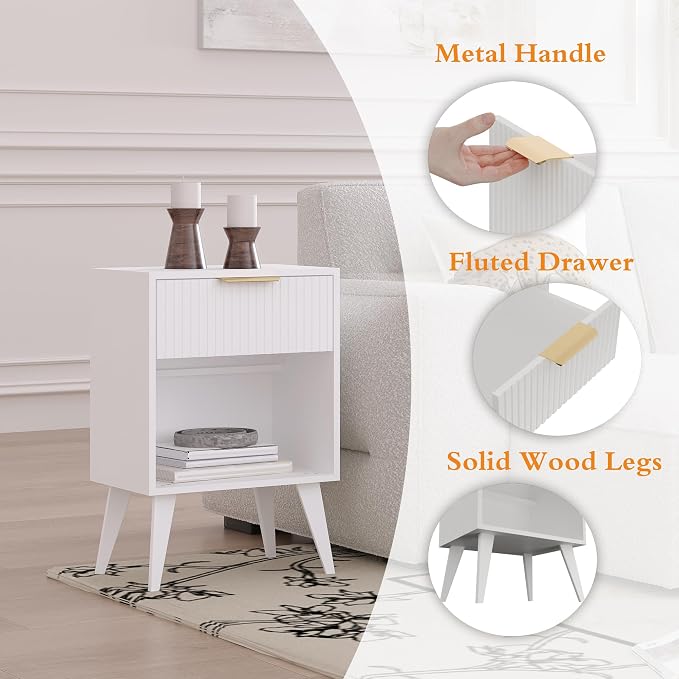 YAUKOMEL Fluted Nightstand - Image 7