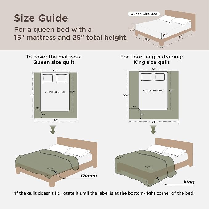 Bedsure Quilts Queen Size, Lucky Star Quilting Comforter Set Taupe | Bedspread - Image 8
