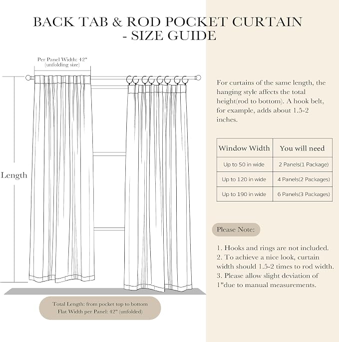 PONY DANCE 60% Light Blocking Curtains 63 inch Long, Room Darkening Curtains - Image 9