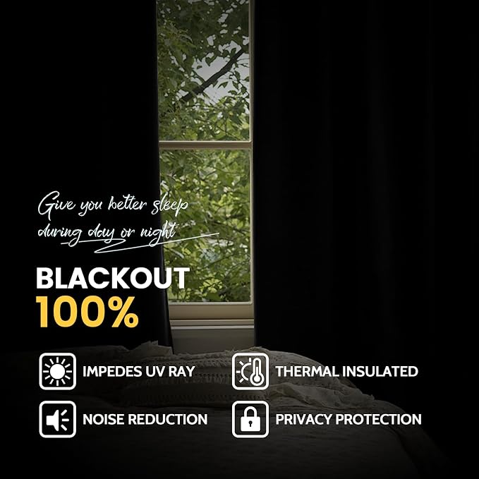 Yakamok Pink 100% Blackout Curtains 63 Inches Long - Image 6