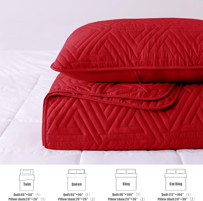 Whale Flotilla Soft Geometric Twin Quilt Set - Image 5