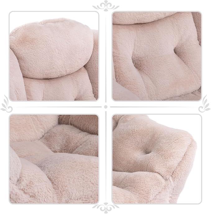 HollyHOME Lazy Chair with Foldable Ottoman, Accent Comfy Lounge Armchair and - Image 5