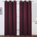 Burgundy Red Thermal Blackout Curtains/42 x 84 Inch/Set of 2 Panels Room by Lemomo