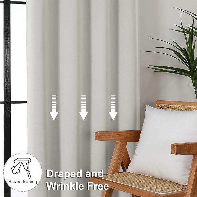 Simplebrand Ava Natural Extra Long 10ft Curtains - Image 7