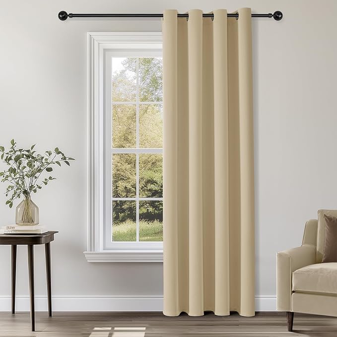 ChrisDowa Blackout Curtains for Bedroom 90 Inch Door Curtain, 1 Panel | 52W x by ChrisDowa