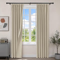 Etherealveil Taupe Pinch Pleated Blackout Curtains 2 Panels 40"x84" | Back Tabs by Etherealveil