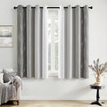 MIULEE Grey and Greyish White Ombre Blackout Curtains 52Wx54L Set of 2 | Full by MIULEE