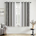 MIULEE Grey and Greyish White Ombre Blackout Curtains 52Wx63L Set of 2 | Full by MIULEE