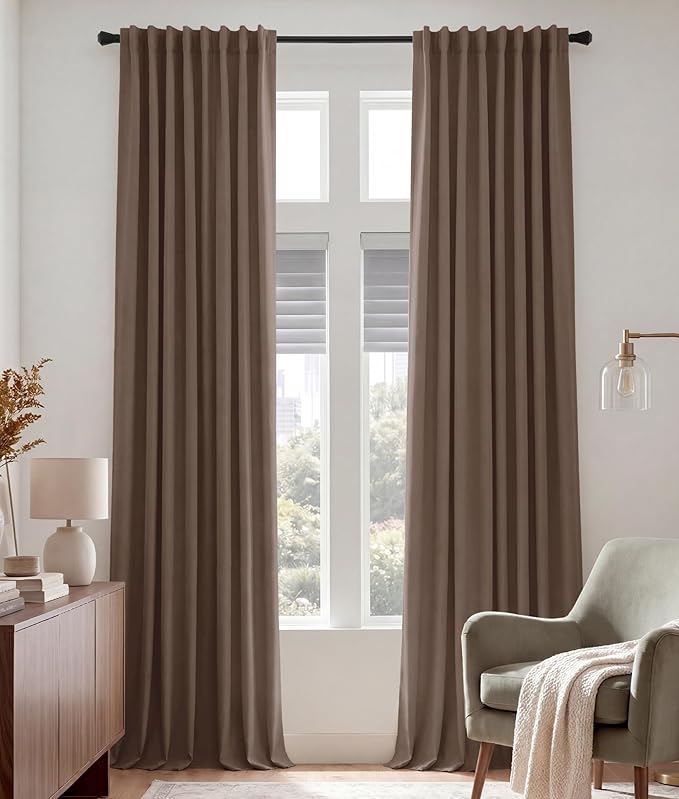 PONY DANCE Extra Long Blackout Curtains 120 inches Long by PONYDANCE