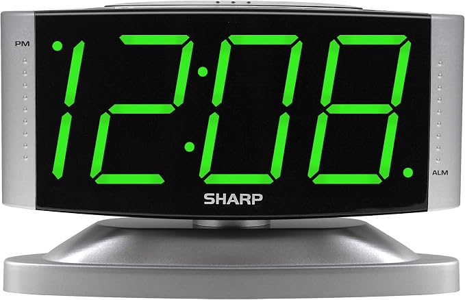 Sharp Digital Alarm Clock with Swivel Base by SHARP