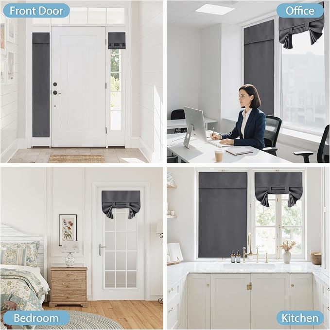 RYB HOME No Drill 12 inch Curtains - Image 8