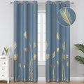 Stone Blue Blackout Curtains for Living Room, Room Darkening Curtains by ESTELARTEXTILER