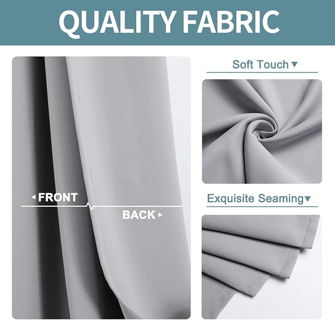 ChrisDowa Blackout Curtains for Bedroom Door Curtain for Doorway, 1 Panel | 52W - Image 3