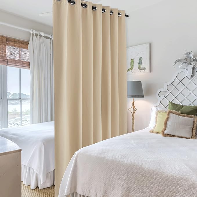 RYB HOME Room Divider Curtains Total Privacy Screen - Image 4