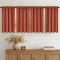 MIULEE Set of 4 Burnt Orange 45 Inch Short Blackout Kitchen Window Curtains | by MIULEE