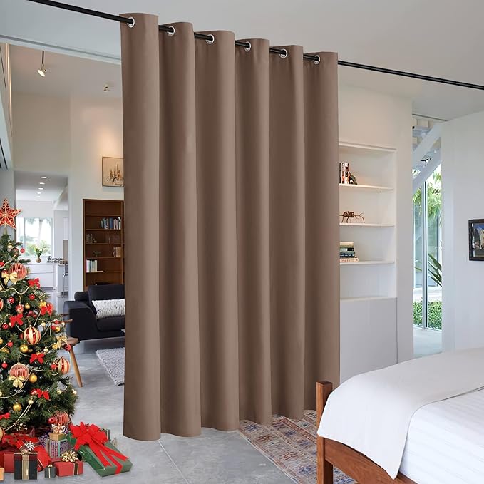 RYB HOME Extra Wide Curtains Room Divider Privacy Blackout Partition | Thermal by RYBHOME