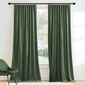 RYB HOME Green Velvet Blackout Curtains 84 inches Long by RYBHOME