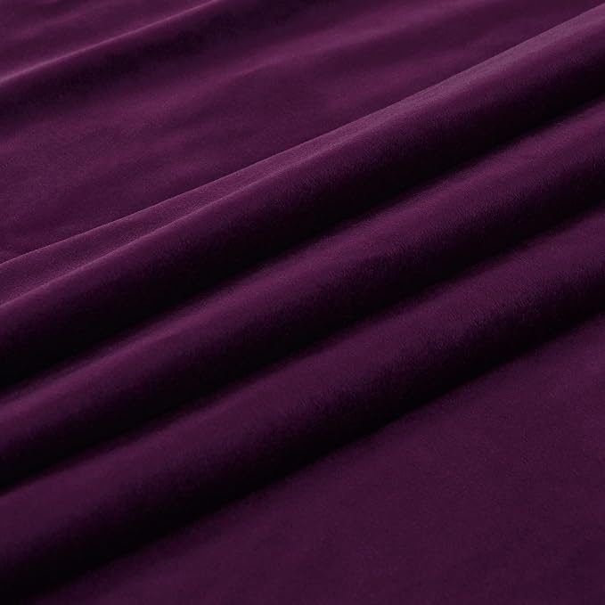 PRIMROSE Purple Velvet Curtains 90 inch Long - Image 6