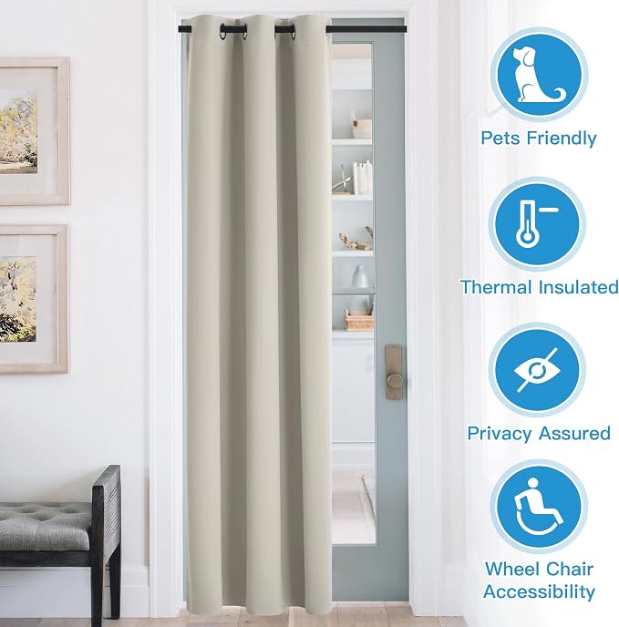 RYB HOME Blackout Curtains for Bedroom Closet Living Room Nursery Dining | - Image 3
