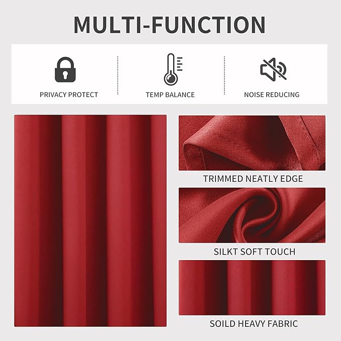 Joydeco Blackout Curtains 108 Inch Length 2 Panels Set, Thermal Insulated Long - Image 3