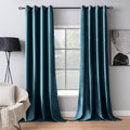 MIULEE Velvet Curtains Peacock Blue 52 x 96 Inch Length Set of 2 | Grommet by MIULEE